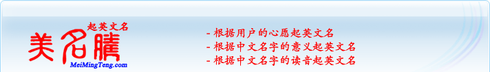 根據(jù)用戶的心愿起英文名；根據(jù)中文名字的意義起英文名；根據(jù)中文名字的讀音起英文名